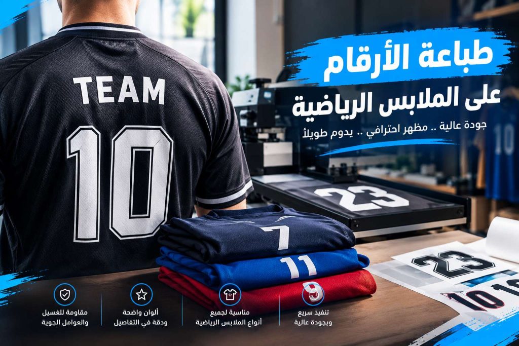 طباعة الارقام على الملابس الرياضية